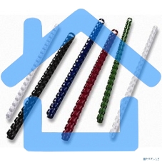 Пружины для переплета пластиковые Office Kit d=14мм 91-110лист A4 белый (100шт) BP2041