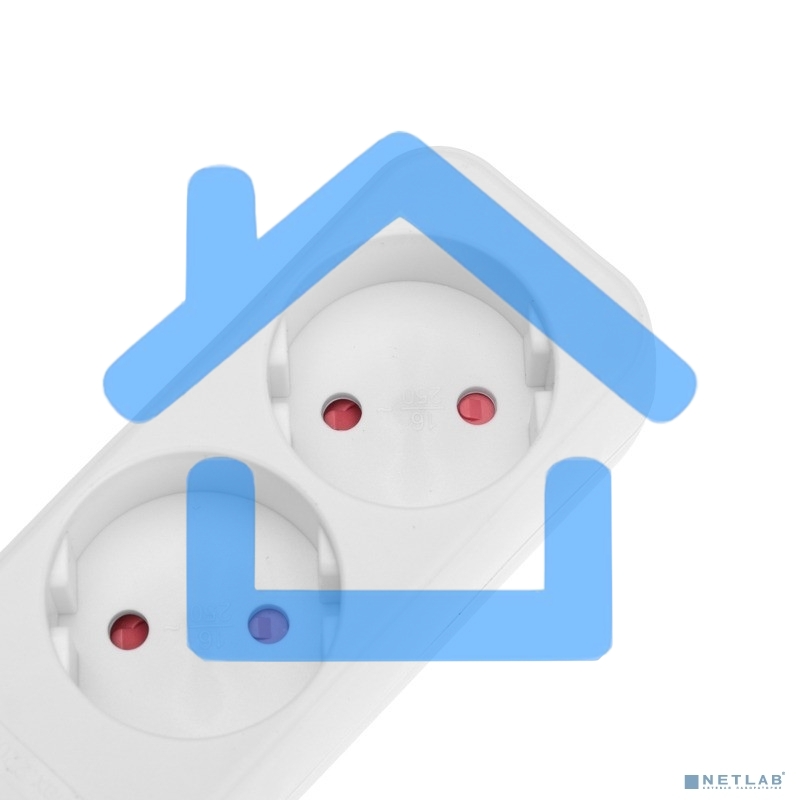 Удлинитель STANDARD 3 гнезда, 5м, 2х1,0мм², б/з, белый Rexant