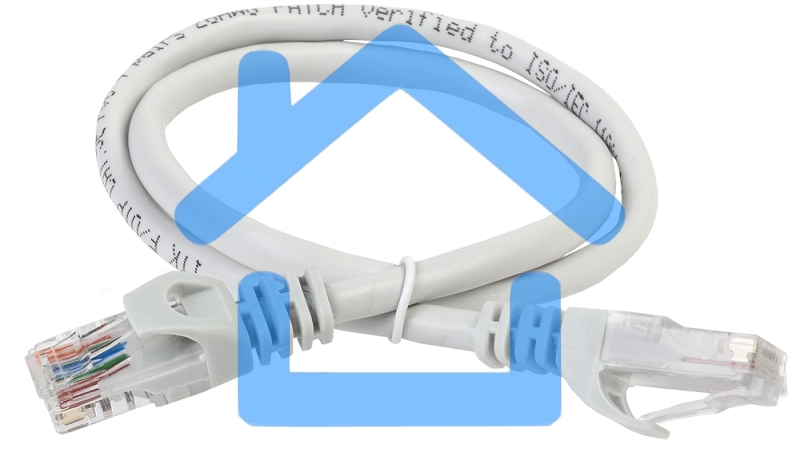 Коммутационный шнур ITK PC01-C5EU-02M (патч-корд), кат.5Е UTP, 0,2м, серый