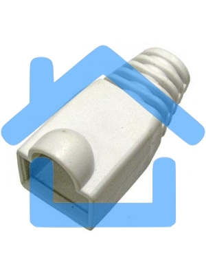 Защитные колпачки для кабеля 6,0мм cat.5, на соединение коннектора с кабелем, белый, 100 шт. в пчк