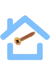 Саморез универсальный KRANZ 5х40, желтый цинк, пакет (20шт.)