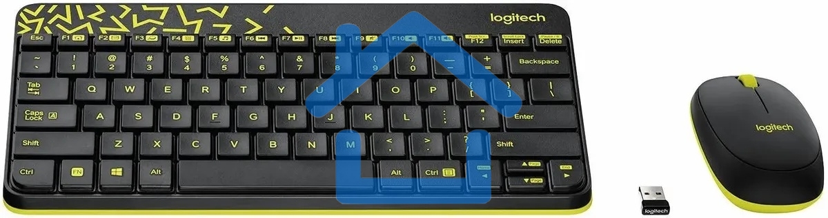 Клавиатура + мышь Logitech Wireless Desktop MK240 Nano Black Retail Combo