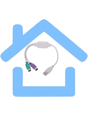 Переходник Gembird Конвертер с USB Am на 2xPS/2 UAPS12