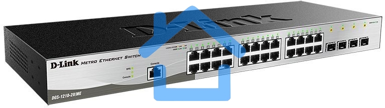 Коммутатор D-Link DGS-1210-28/ME/B1A PROJ Управляемый коммутатор 2 уровня с 24 портами 10/100/1000Base-T и 4 портами 1000Base-X SFP