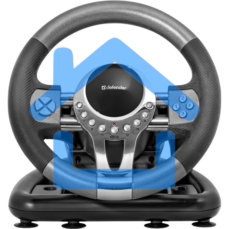 Игровой руль Defender FORSAGE 12 кн+2перекл.+1перекл. 8-ми позиц., USB