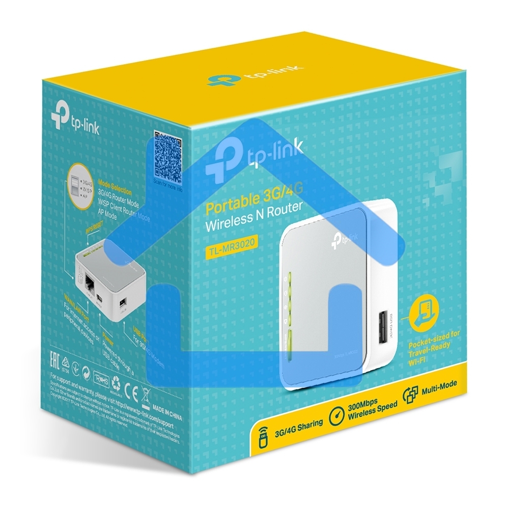 Маршрутизатор беспроводной TP-Link SOHO TL-MR3020 10/100BASE-TX