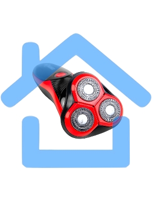 Электробритва Centek CT-2168 (красный) ротор 3D, влажное бритье, 3 плав.головки, 2-ные лезвия, до 50 мин раб