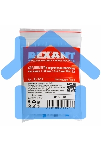 Соединитель термоусаживаемый под пайку L-40 мм 1.5-2.5 мм² (ПК-т 2.5) синий Rexant