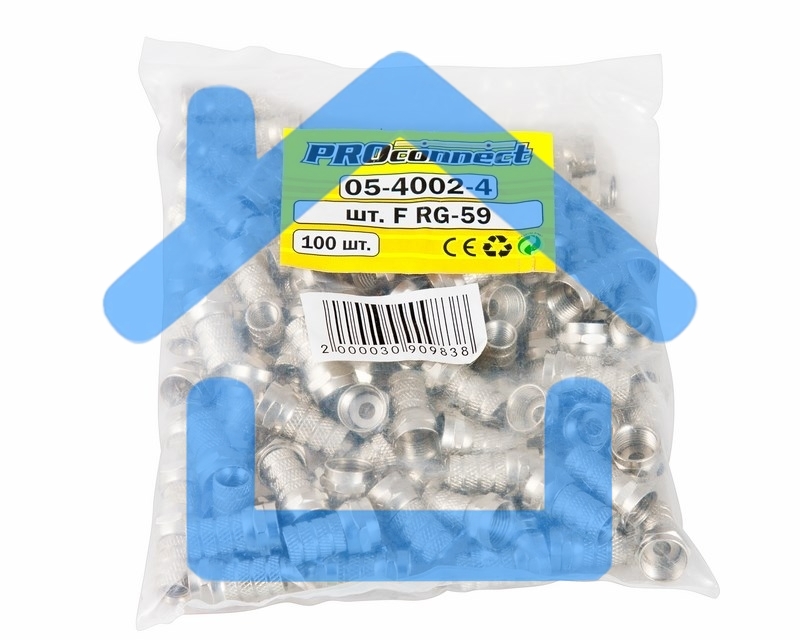 F-разъем RG-59, L=19 мм, цинк PROconnect