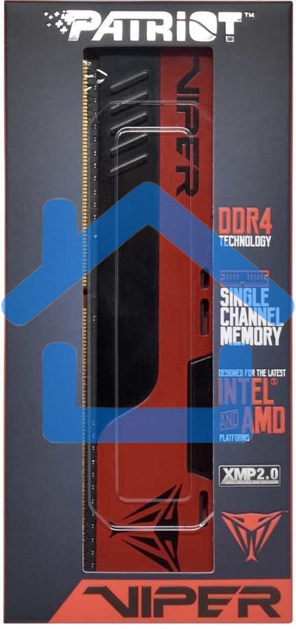 Оперативная память Patriot Viper Elite II, DDR4, 32Gb (2x16 Gb), 3200 MHz, CL18, DIMM, радиатор, красный, черный