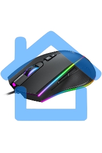 Мышь проводная Acer OMW131 черный, 6400 dpi, USB, кнопки - 7