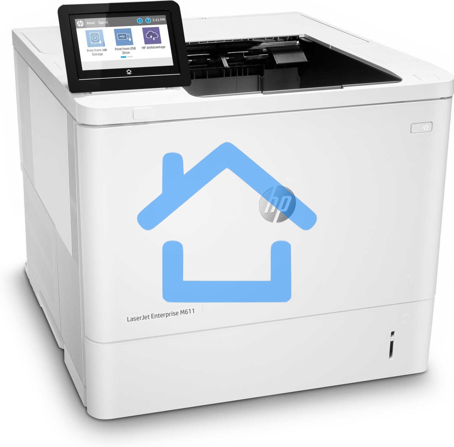 Принтер лазерный HP LaserJet Enterprise M611dn (7PS84A), A4, ч/б, печ. до 61 стр/мин., 1200 x 1200 dpi, USB, RJ-45