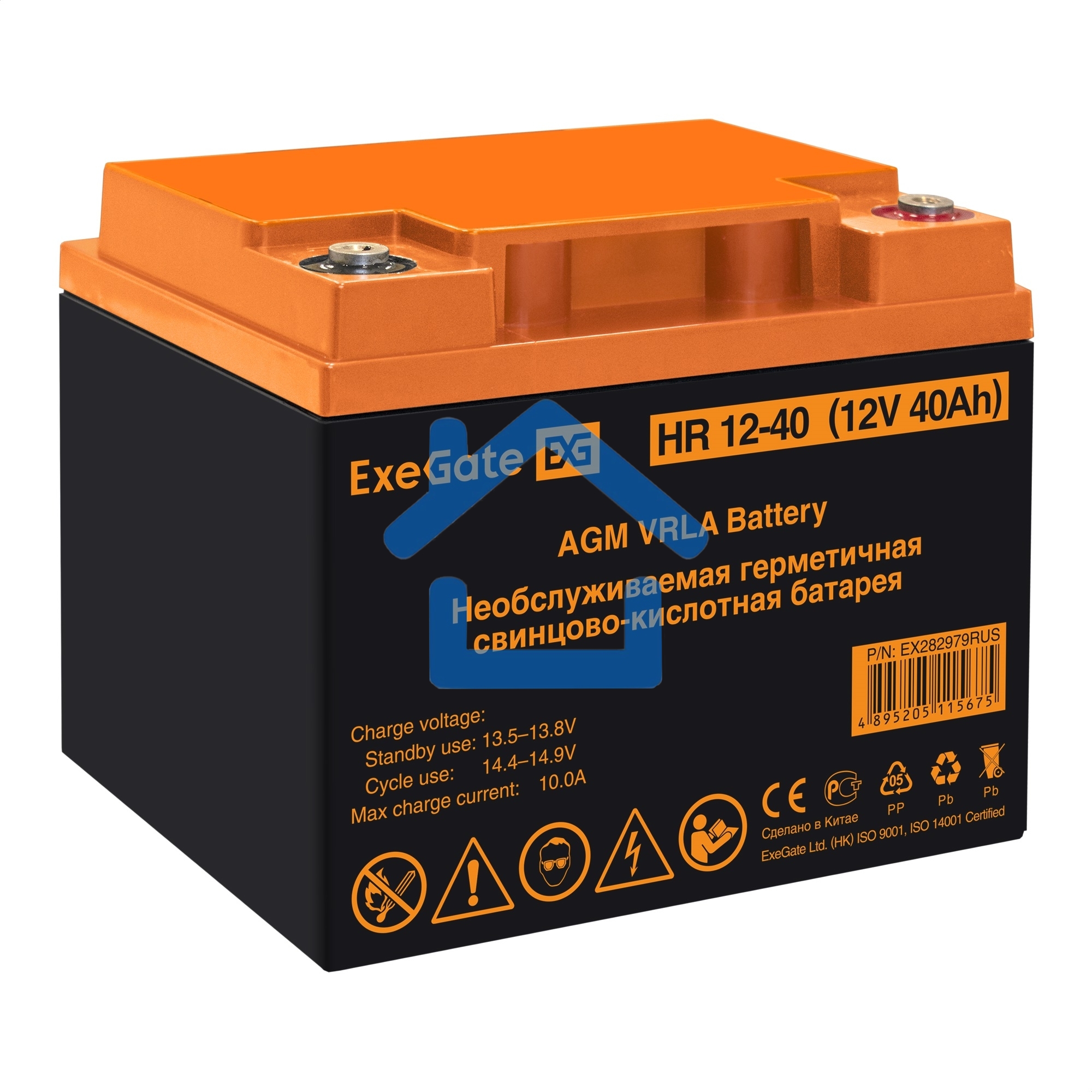 Комплект Источник бесперебойного питания EX296004RUS + батарея 40Aч EX282979RUS 4шт (инвертор, синус, для котла, настенный) ExeGate FineSine SX-5000.LCD.AVR.2SH.T <5000VA/3500W, чистая синусоида, цветной LCD-дисплей, AVR, 2*Schuko+клеммы, линейно-интеракт