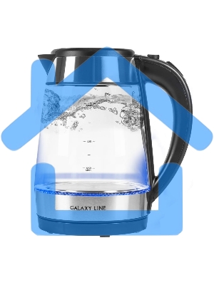 Чайник электрический Galaxy Line GL 0558, черный, стекло, 2200 Вт, 1,7 л
