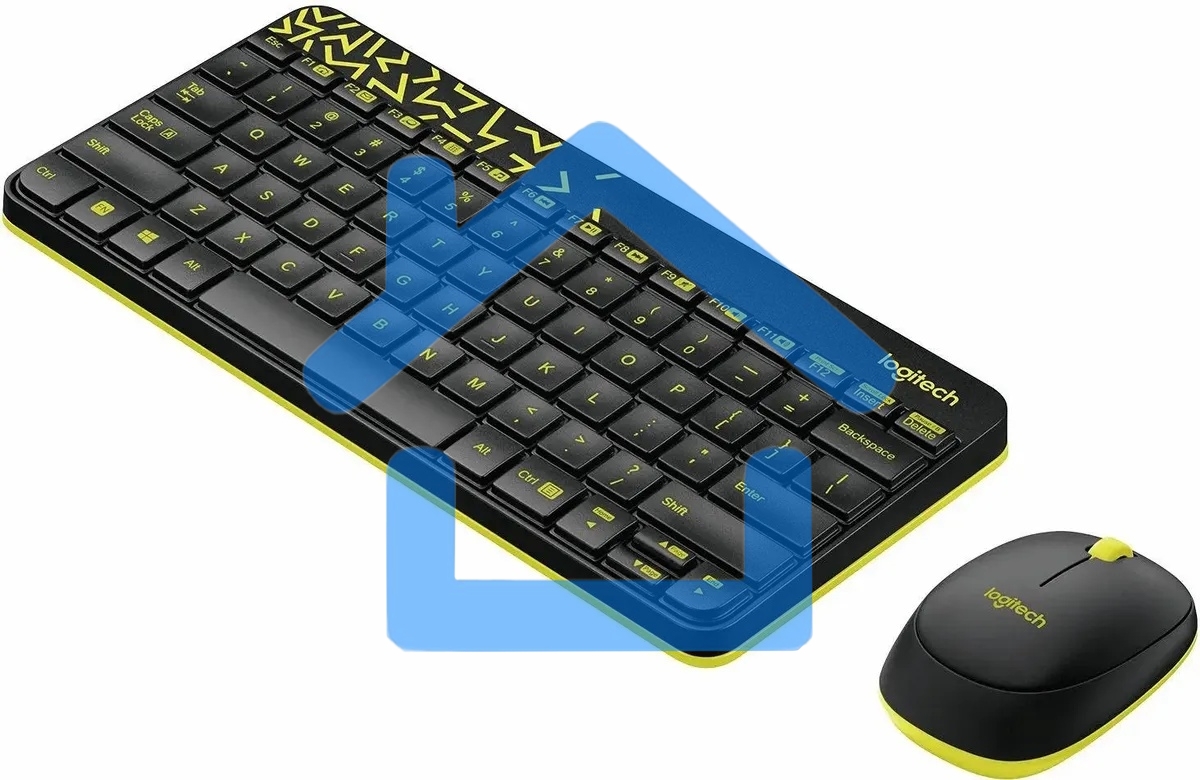 Клавиатура + мышь Logitech Wireless Desktop MK240 Nano Black Retail Combo