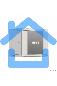 Шкаф коммутационный NTSS Премиум (NTSS-W12U6045GS-2) настенный 12U 600x450мм пер.дв.стекл 60кг серый IP20 сталь
