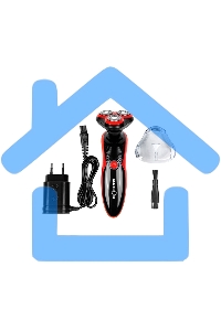 Электробритва Centek CT-2168 (красный) ротор 3D, влажное бритье, 3 плав.головки, 2-ные лезвия, до 50 мин раб