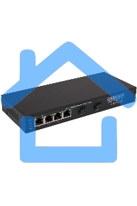 Коммутатор OSNOVO Гигабитный коммутатор на 6 портов, 4*10/100/1000Base-T, 2*SFP 1000Base-FX