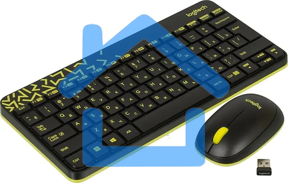 Клавиатура + мышь Logitech Wireless Desktop MK240 Nano Black Retail Combo
