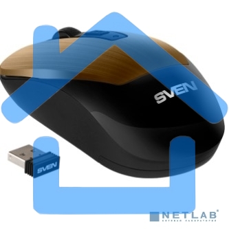 Мышь беспроводная SVEN RX-380W античная бронза, 1600 dpi, радиоканал, USB, кнопки - 4