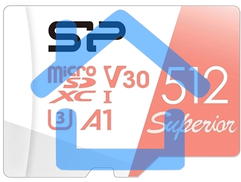 Флеш карта microSD 512Gb Silicon Power Superior A1 microSDXC Class 10 UHS-I U3 100/80 Mb/s (SD адаптер)
