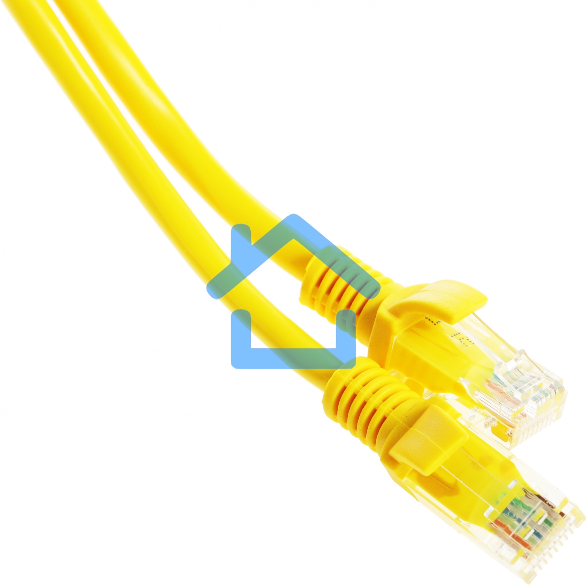 Патч-корд UTP Cablexpert PP12-20M/Y кат.5e, 20м, литой, многожильный (желтый)