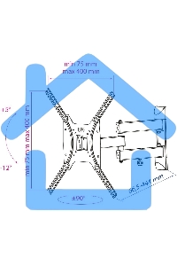 Кронштейн Kromax Optima-404 черный 15