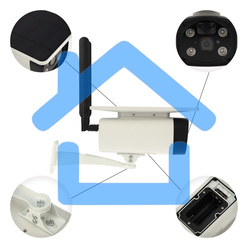 Умная автономная беспроводная Wi-Fi камера SECURIC