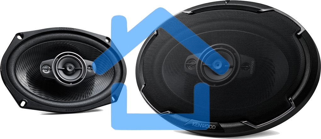 Колонки автомобильные Kenwood KFC-PS6986 600Вт 88дБ 4Ом 15x23см (6x9дюйм) (ком.:2кол.) коаксиальные четырехполосные