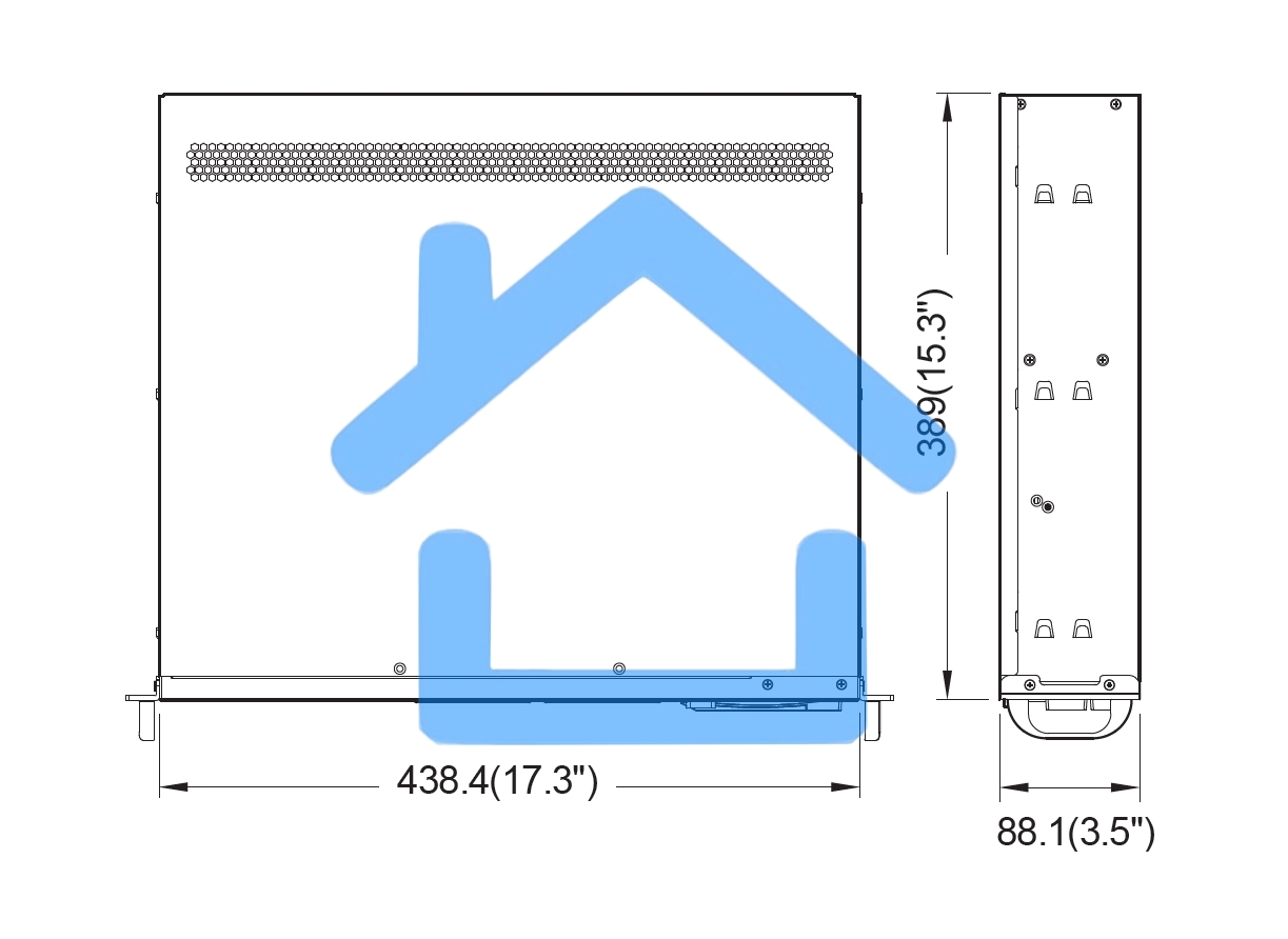 Серверный корпус Ablecom 2U chassis; ATX, Micro-ATX, Mini-ITX MBs; 2 x 3.5''hs + 2 x 3.5'' internal + 1 x 2.5'' internal; flex ATX 500W; no rails