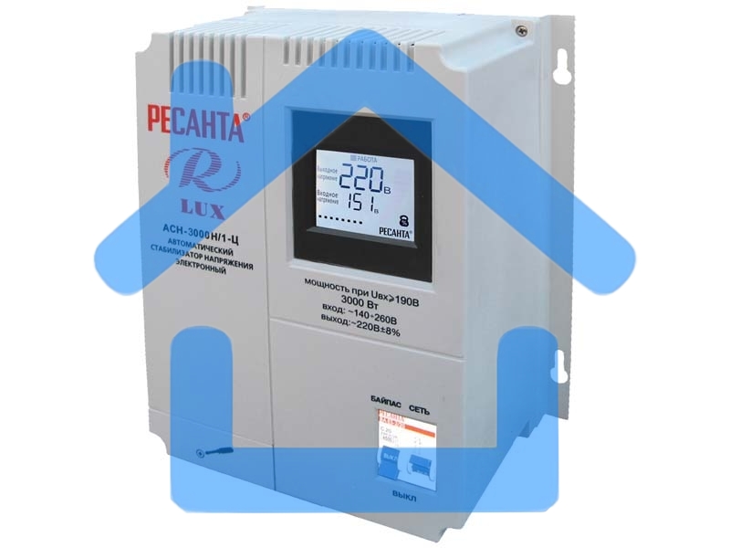 Стабилизатор напряжения Ресанта АСН-3000Н/1-Ц Lux