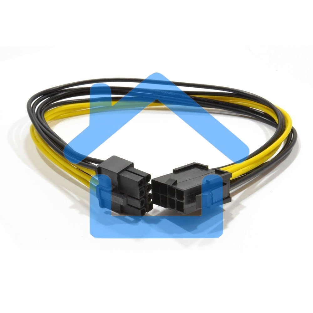Удлинитель кабеля питания Cablexpert CC-PSU-84, PCI-Express 6+2pin M/ PCI-Express 6+2pin F, 30см