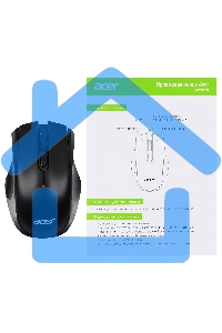 Мышь проводная Acer OMW020 черный, 1600 dpi, USB, кнопки - 4