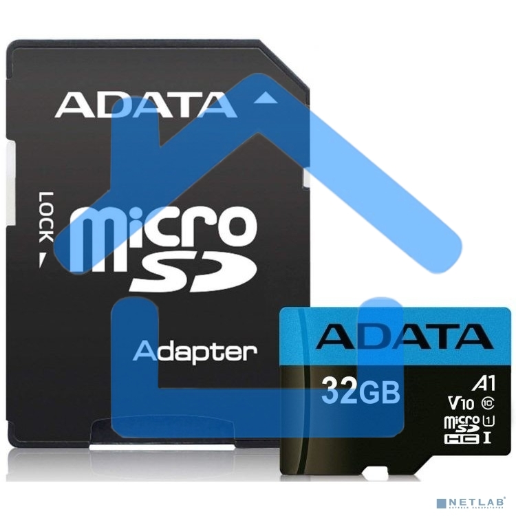 Флеш карта microSD 32Gb ADATA microSDHC Class 10 UHS-I A1 100/20 MB/s (SD адаптер)