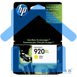 Картридж струйный HP 920XL CD974AE желтый для HP OJ 6000/6500 (700стр.)