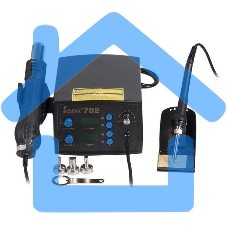 Станция паяльная термовоздушная + паяльник Lukey 702