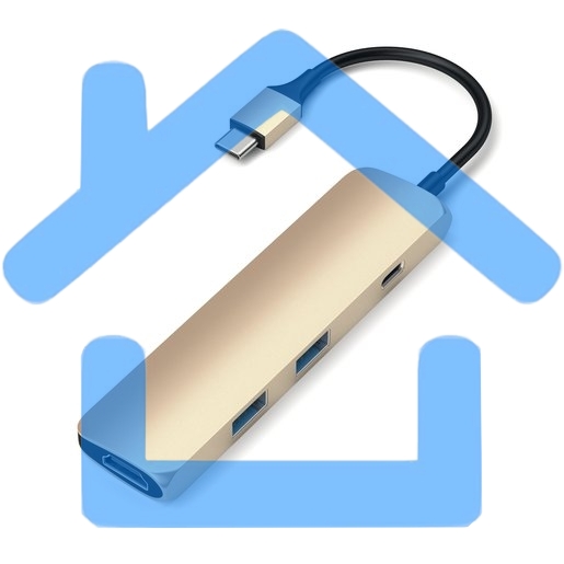 USB адаптер Satechi Slim Aluminum Type-C Multi-Port Adapter with Type-C Charging Port. Интерфейс USB-C. Порты USB Type-C, 2хUSB 3.0, 4K HDMI. золотой.
