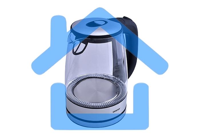 Чайник электрический Centek CT-0030 черный стекло 1.7 л, 2200 Вт, внутр. LED подсветка, защита от вкл б/воды