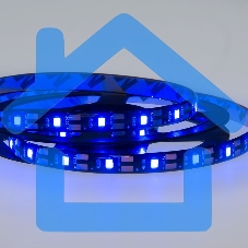 Лента светодиодная с USB коннектором 5 В, 8 мм, IP65, SMD 2835, 60 LED/m, цвет свечения синий