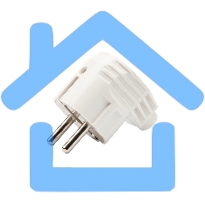 Вилка Евро Rexant угловая с з/к 16А белая