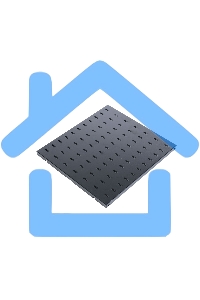 Полка перфорированная грузоподъемностью 100 кг., глубина 620 мм, черный