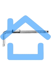 Вороток Г-образный, 450*150 мм, квадрат 3/4
