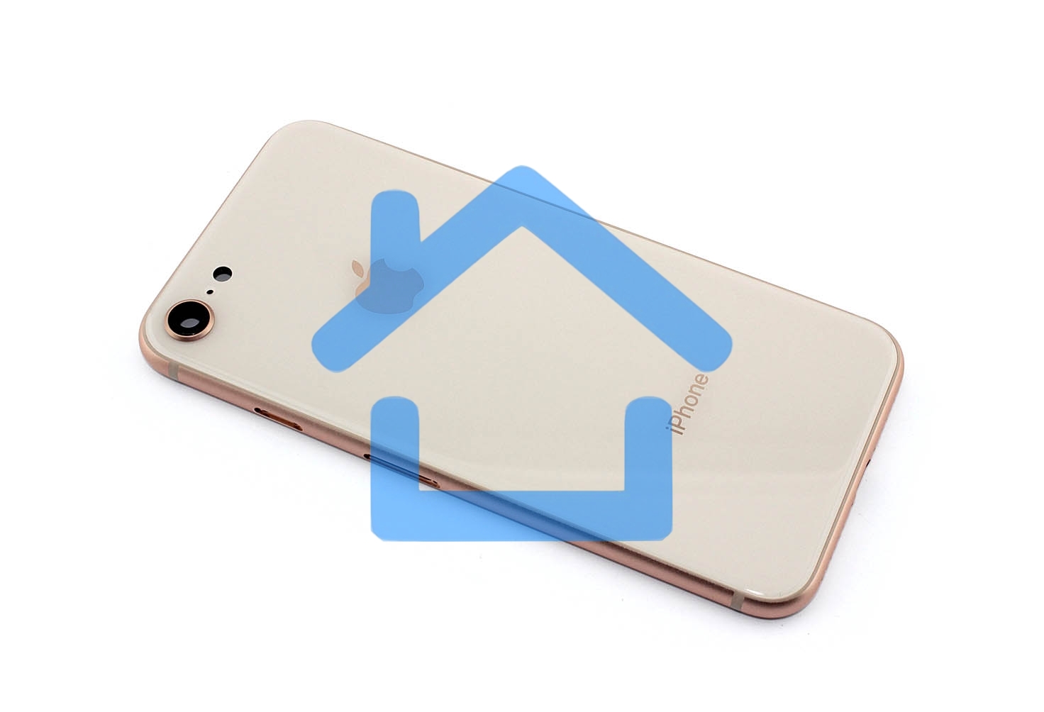 Задняя крышка (корпус) в сборе с рамкой для Apple iPhone 8 золотая
