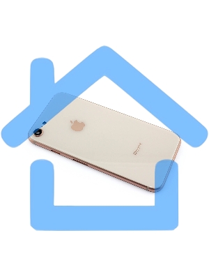 Задняя крышка (корпус) в сборе с рамкой для Apple iPhone 8 золотая