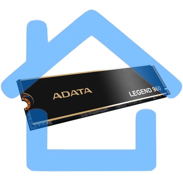 Накопитель SSD ADATA LEGEND 960, 1Tb, PCIe 4.0 x4, M.2 2280, NVMe, R/W 7400/6000, с радиатором