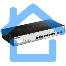 Коммутатор D-Link DGS-1210-10P/ME/B1A Управляемый 2 уровня с 8 портами 10/100/1000Base-T с поддержкой PoE и 2 портами 1000Base-X SFP
