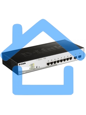 Коммутатор D-Link DGS-1210-10P/ME/B1A Управляемый 2 уровня с 8 портами 10/100/1000Base-T с поддержкой PoE и 2 портами 1000Base-X SFP