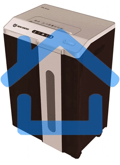 Шредер New United Etalon ET-15M серый (секр.P-5)/перекрестный/15лист./25.6лтр./скрепки/скобы/пл.карты/CD