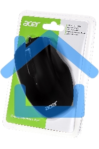 Мышь проводная Acer OMW020 черный, 1600 dpi, USB, кнопки - 4