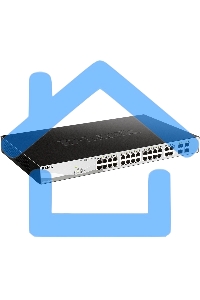 Коммутатор D-Link DGS-1210-28MP/FL1A, L2 Managed Switch with 24 10/100/1000Base-T ports and 4 100/1000Base-T/SFP combo-ports (24 PoE ports 802.3af/802.3at (30 W), PoE Budget 370 W).8K Mac address, 802.3x Flow C